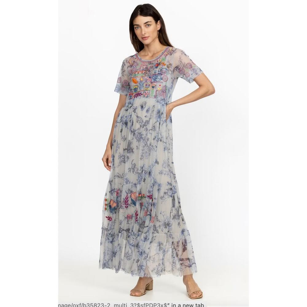 Johnny Was Logan Tiered Mesh Dress Size XXL NWT - Picture 3 of 16